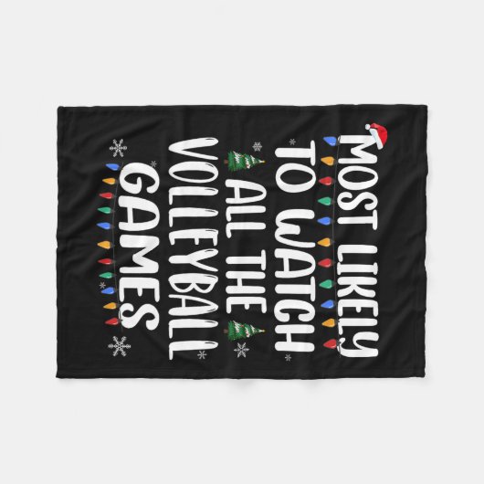 Am wahrscheinlichsten sind Volleyballspiele1 Fleecedecke (Vorderseite (Horizontal))