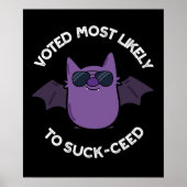 Am wahrscheinlichsten Sind zum Kotzen Bat Pun Dark Poster (Vorne)