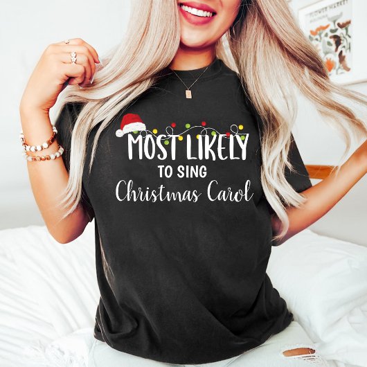 Am wahrscheinlichsten Sing Weihnachten Carol / Wei T-Shirt