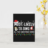 Am wahrscheinlichsten singen alle Weihnachtslieder Karte (Gelbe Blume)