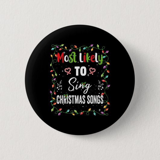 Am wahrscheinlichsten Singen Weihnachtslieder Fami Button (Vorderseite)