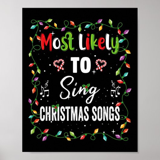 Am wahrscheinlichsten Singen Weihnachtslieder Fami Poster (Vorne)