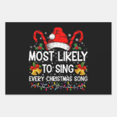 Am wahrscheinlichsten singt jedes Weihnachtslied W Geschenkpapier Set (Vorderseite)