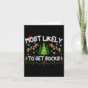 Am wahrscheinlichsten Socken Weihnachten Matching  Karte