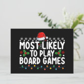 Am wahrscheinlichsten spielen Brettspiele Weihnach Einladung (Stehend Vorderseite)