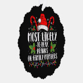 Am wahrscheinlichsten spielen Pranks auf Familienm Ornament Karte (Rechts)