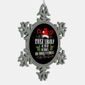 Am wahrscheinlichsten spielen Pranks auf Familienm Schneeflocken Zinn-Ornament (Links)