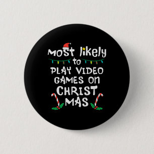 Am wahrscheinlichsten spielen Video Game Weihnacht Button