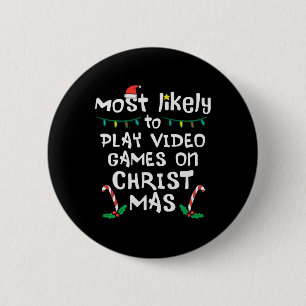 Am wahrscheinlichsten spielen Video Game Weihnacht Button