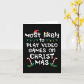 Am wahrscheinlichsten spielen Video Game Weihnacht Karte (Gelbe Blume)