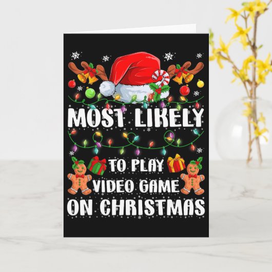 Am wahrscheinlichsten spielen Videospiel auf Weihn Karte (Gelbe Blume)