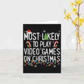 Am wahrscheinlichsten spielen Videospiele am Weihn Karte (Gelbe Blume)