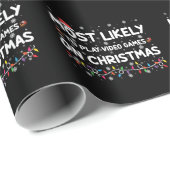 Am wahrscheinlichsten spielen Videospiele auf Weih Geschenkpapier (Rolleneckpunkt)