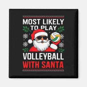 Am wahrscheinlichsten spielen Volleyball Weihnacht Magnet
