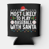 Am wahrscheinlichsten spielt Baseball mit Weihnach Dosenkühler (Vorderseite)