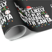 Am wahrscheinlichsten spielt Baseball mit Weihnach Geschenkpapier (Rolleneckpunkt)