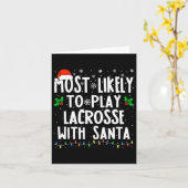 Am wahrscheinlichsten spielt Lacrosse mit Weihnach Karte (Gelbe Blume)