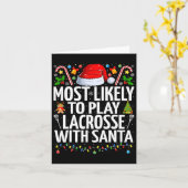 Am wahrscheinlichsten spielt Lacrosse mit Weihnach Karte (Gelbe Blume)