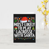 Am wahrscheinlichsten spielt Lacrosse mit Weihnach Karte (Gelbe Blume)