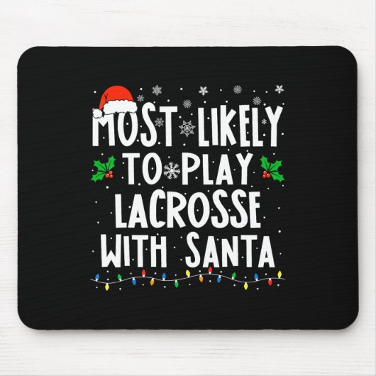 Am wahrscheinlichsten spielt Lacrosse mit Weihnach Mousepad (Vorne)
