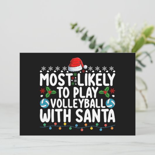 Am wahrscheinlichsten spielt man Volleyball mit Sa Einladung (Stehend Vorderseite)