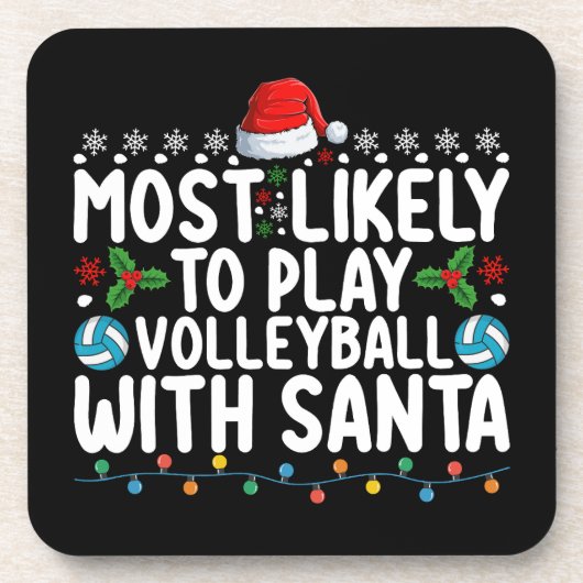 Am wahrscheinlichsten spielt man Volleyball mit Sa Getränkeuntersetzer (Vorderseite)