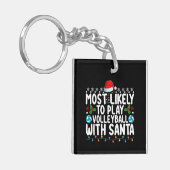 Am wahrscheinlichsten spielt man Volleyball mit Sa Schlüsselanhänger (Vorderseite links)