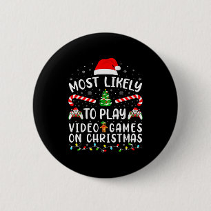 Am wahrscheinlichsten spielt Video Games Xmas Fami Button