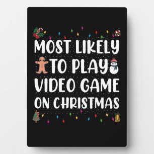 Am wahrscheinlichsten spielt Videospiel am Weihnac Fotoplatte