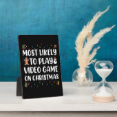 Am wahrscheinlichsten spielt Videospiel am Weihnac Fotoplatte (Seite)