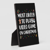 Am wahrscheinlichsten spielt Videospiel am Weihnac Fotoplatte (Seite)
