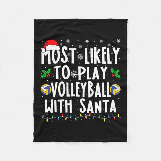 Am wahrscheinlichsten spielt Volleyball mit der Sa Fleecedecke (Vorderseite)
