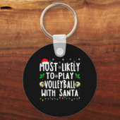 Am wahrscheinlichsten spielt Volleyball mit der Sa Schlüsselanhänger (Vorderseite)