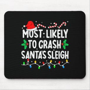 Am wahrscheinlichsten stürzt Santas Schlitten Fami Mousepad