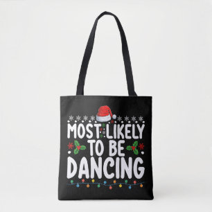 Am wahrscheinlichsten tanzende Weihnachtsfamilie Tasche