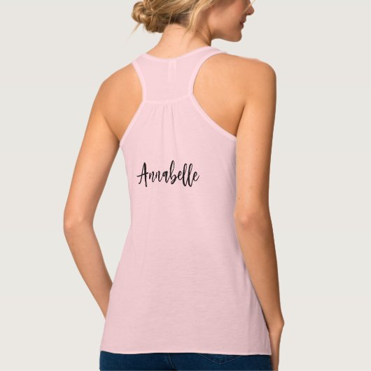 Am wahrscheinlichsten tanzt am Tisch Bachelorette Tank Top (Rückseite)