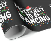 Am wahrscheinlichsten tanzt Weihnachtsfamilie Geschenkpapier (Rolleneckpunkt)