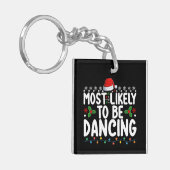 Am wahrscheinlichsten tanzt Weihnachtsfamilie Schlüsselanhänger (Vorderseite links)