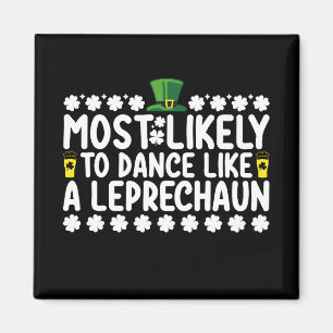 Am wahrscheinlichsten tanzt wie ein Leprechaun am Magnet