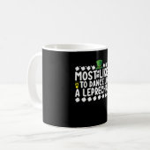 Am wahrscheinlichsten tanzt wie ein Leprechaun St  Kaffeetasse (Vorderseite Links)
