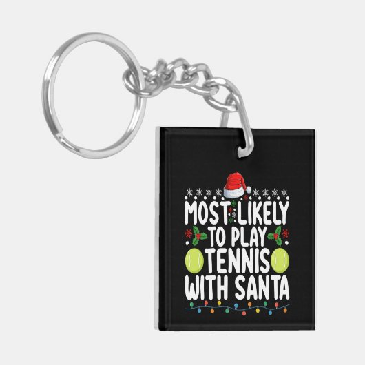 Am wahrscheinlichsten Tennis mit Weihnachten spiel Schlüsselanhänger (Vorderseite links)