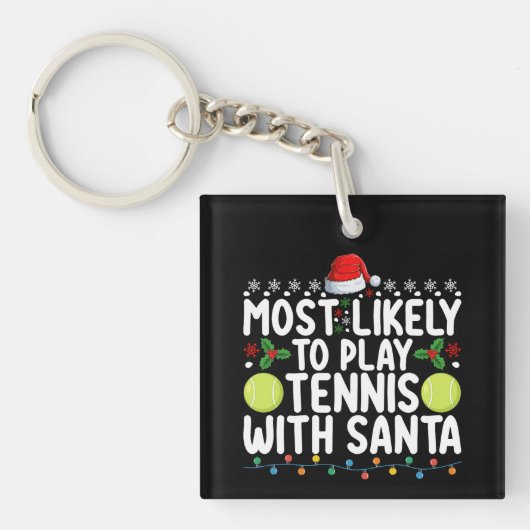 Am wahrscheinlichsten Tennis mit Weihnachten spiel Schlüsselanhänger (Vorderseite)