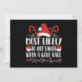 Am wahrscheinlichsten trifft Santa mit einem Golf  Einladung (Vorderseite)