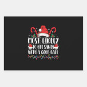 Am wahrscheinlichsten trifft Santa mit einem Golf Geschenkpapier Set (Vorderseite)