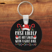 Am wahrscheinlichsten trifft Santa mit einem Golf Schlüsselanhänger (Vorderseite)