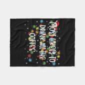 Am wahrscheinlichsten trinken alle Kaffee Familie Fleecedecke (Vorderseite (Horizontal))