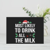 Am wahrscheinlichsten trinken alle Milch Weihnacht Ankündigung (Stehend Vorderseite)