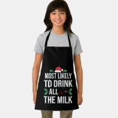Am wahrscheinlichsten trinken alle Milch Weihnacht Schürze (Insitu)