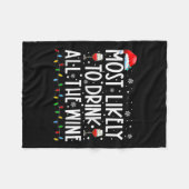 Am wahrscheinlichsten trinken alle Wein Familie Ma Fleecedecke (Vorderseite (Horizontal))