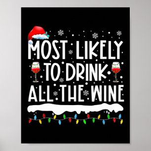 Am wahrscheinlichsten trinken alle Wein Familie Ma Poster